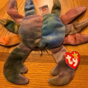 rare beanie baby. “CLAUDE THE CRAB”. All caps